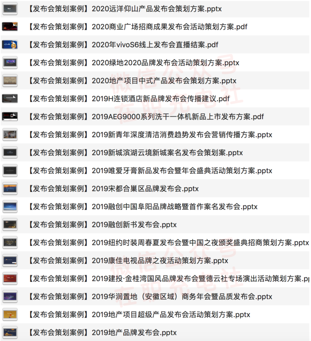 53份 最新_发布会活动_策划案例合集，限时免费下载！