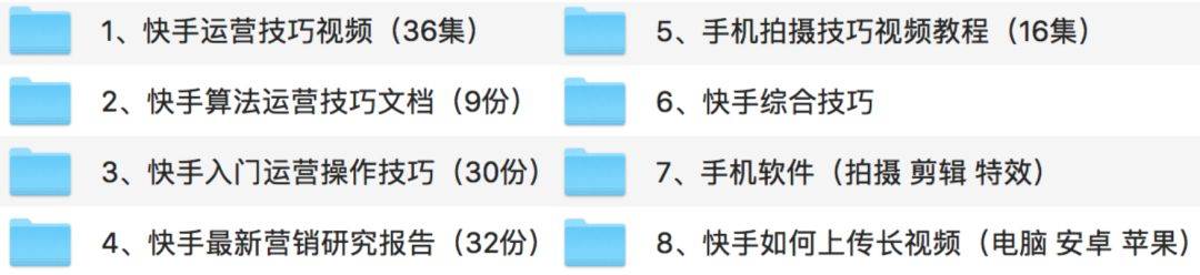 【干货】120份 快手运营技巧全套+最新快手研报，限时免费领取！