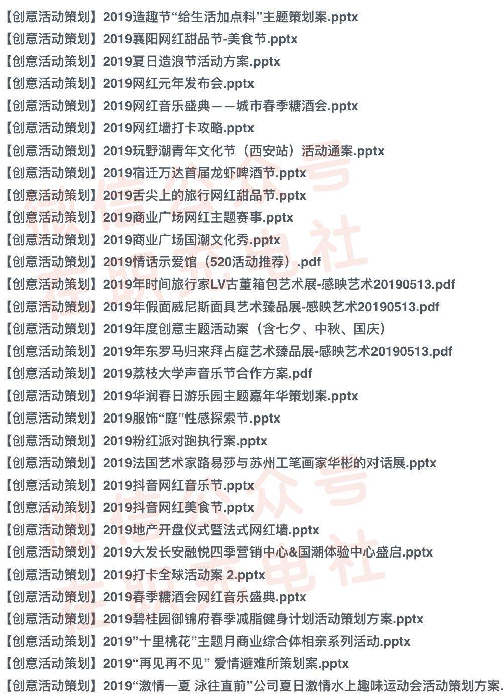 【潮玩】61份 2019最新 网红创意潮玩_活动策划合集，限时免费领取！