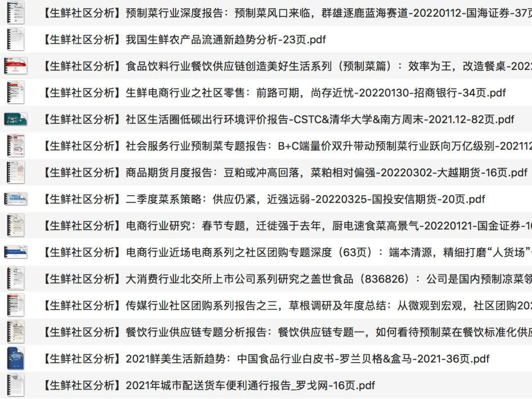 【下载】2022年「社区团购 生鲜电商」市场研报合集 95份（每日优鲜 叮咚买菜 盒马生鲜 淘菜菜…