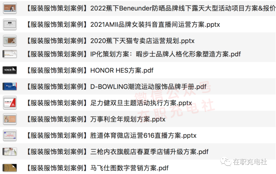 11份 「服装服饰」营销策划方案合集，限免下载！