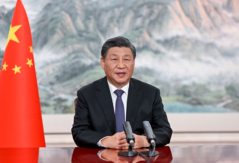 习近平向《生物多样性公约》第十五次缔约方大会第二阶段高级别会议开幕式致辞
